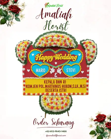 Papan Bunga Pernikahan Sialangsakti